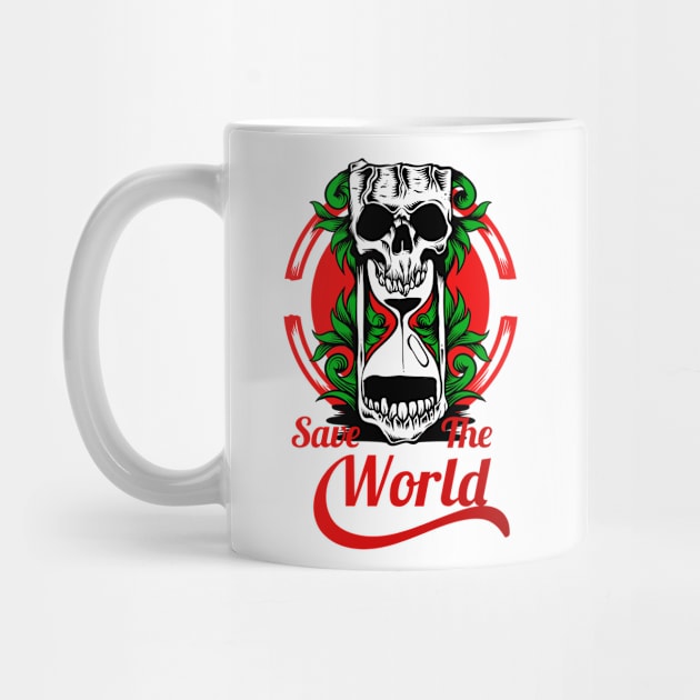 Hourglass save the world skull skull gift by Macphisto Shirts